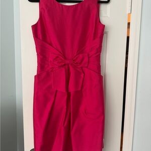 Kate Spade Fuchsia Bow-Accent Mini Dress